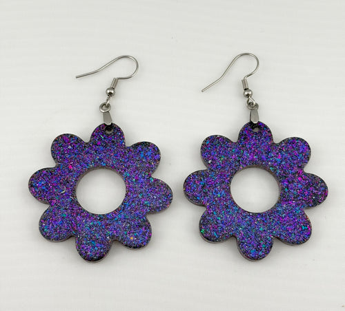 Cosmic Flower Hoops
