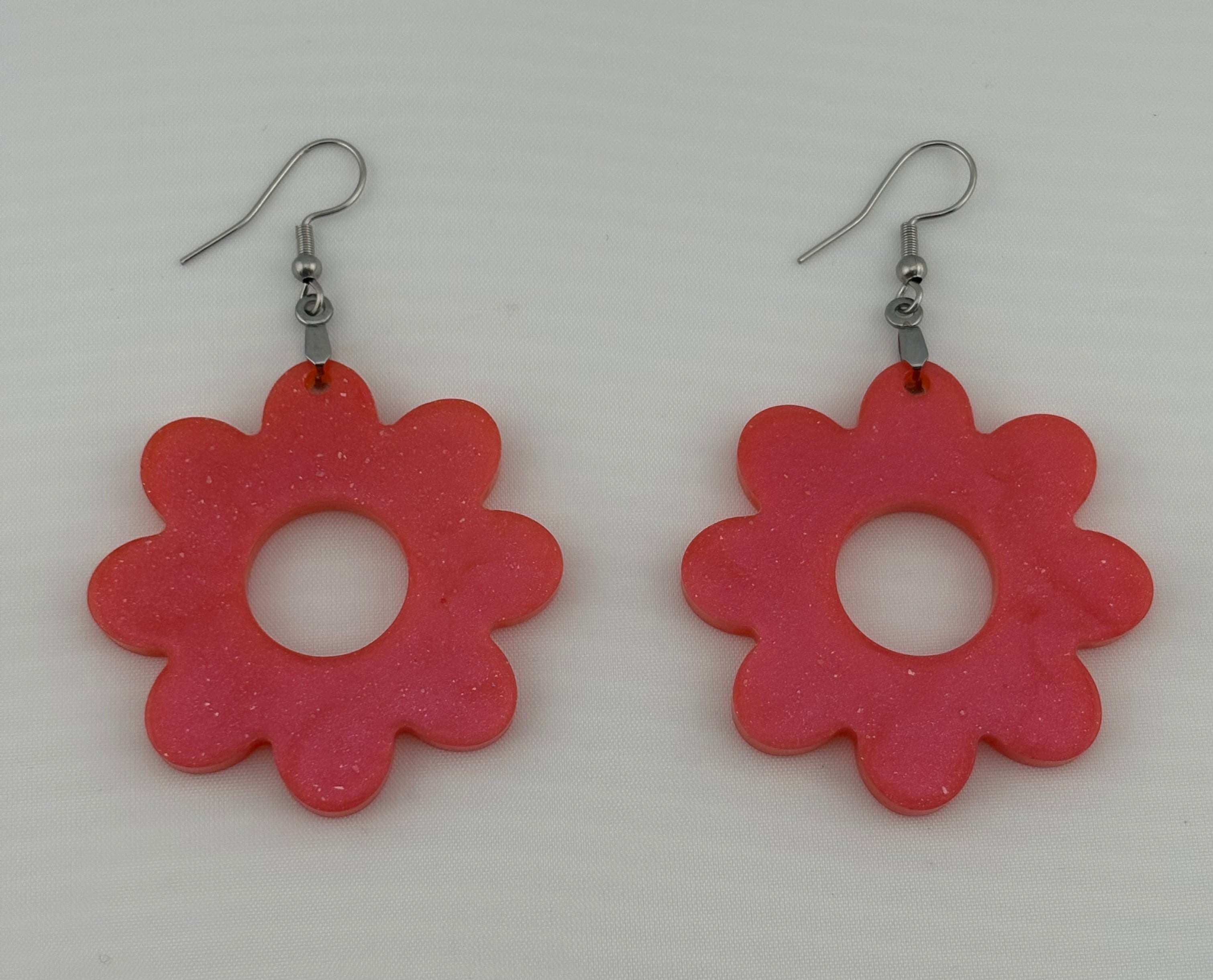 Cosmic Flower Hoops