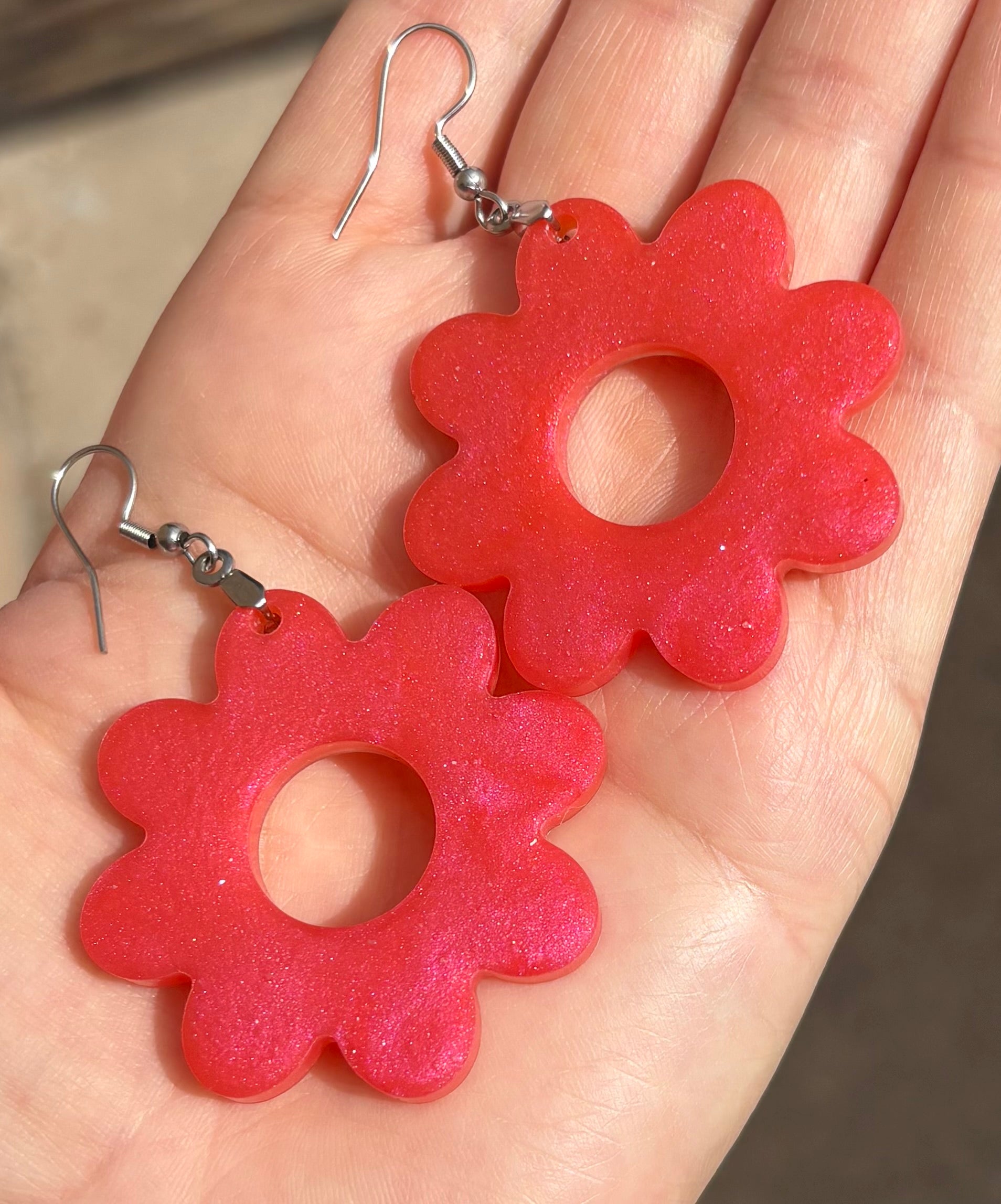 Cosmic Flower Hoops